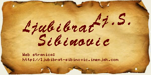 Ljubibrat Sibinović vizit kartica